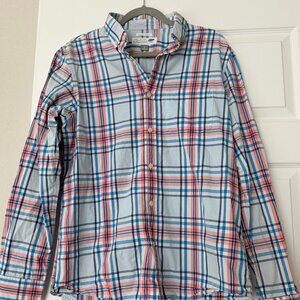Men's Blue and Pink Old Navy Button Down Shirt, Size Medium